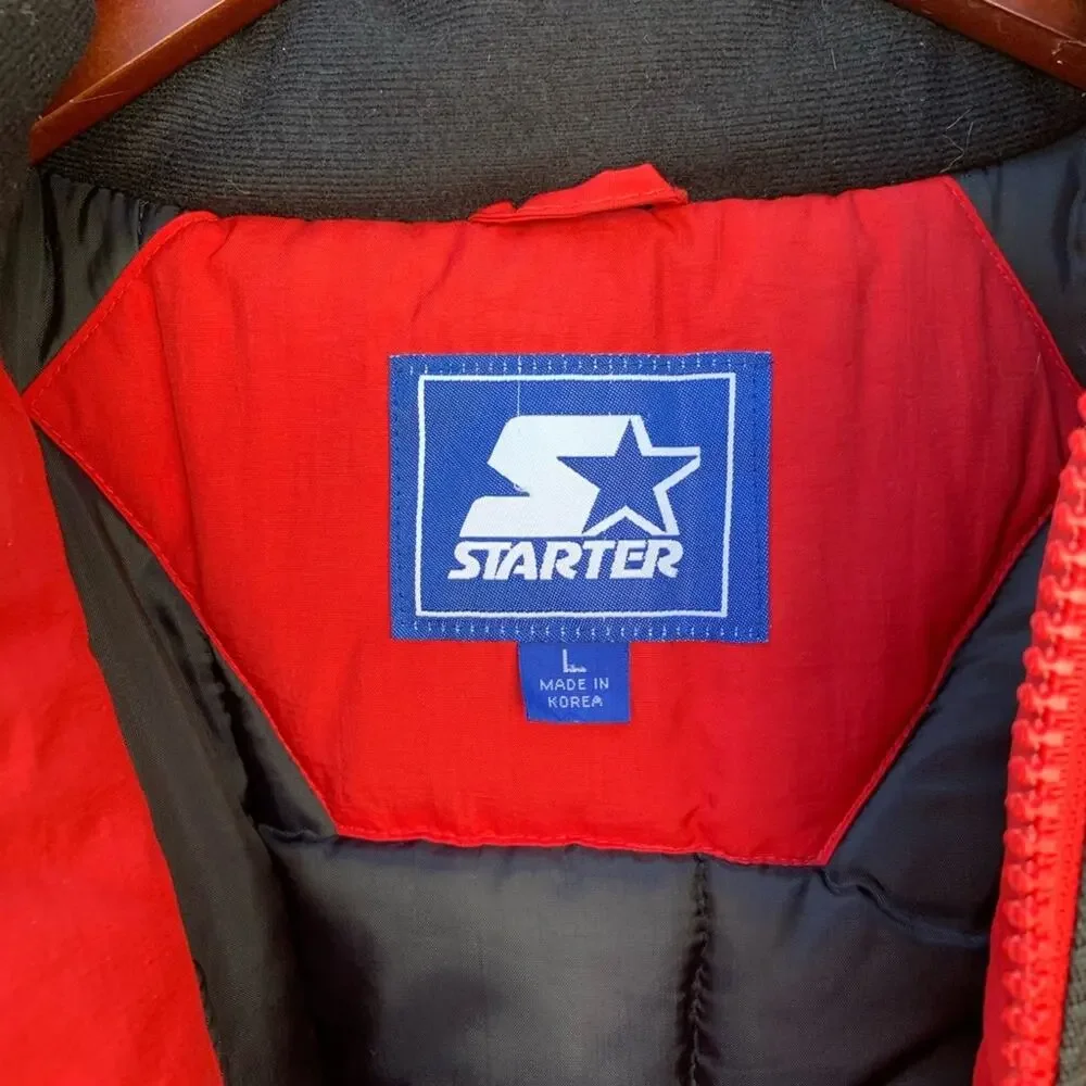 Vintage SIGNED Nebraska Huskers Starter Jacket Black Red College